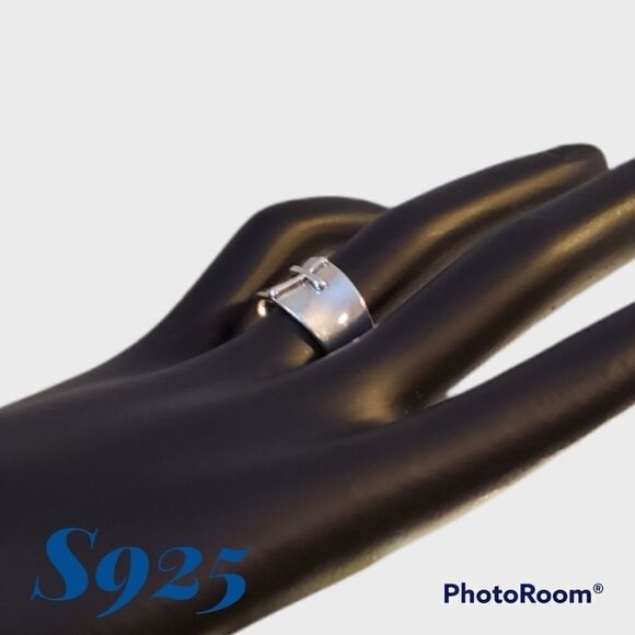 New S925 SILVER CROSS RING VARIOUS SZ. 10 - Picture 2 of 6